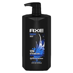 AXE Phoenix Body Wash for a 12H refreshing scent Crushed Mint & Rosemary men's body wash with 100% plant-based moisturizers 946 ml