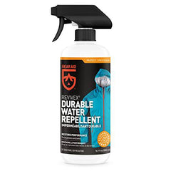 GEAR AID Revivex Durable Water Repellent (DWR) Spray for Waterproofing, Restoring Performance on Nylon Jackets, Gore-TEX, Paddle and Camping Gear, Non-aerosol 16.9 oz