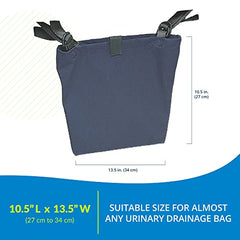 Posey 8215 Urine Drainage Bag Holder, Blue, Canvas