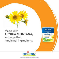 Boiron Arnicare Tablets, 60 Tablets, Homeopathic Medicine for Muscle and Joint Pain Relief, Swelling from injuries, Bruise & Brusing, from Natural Sourced Plants Including Arnica Montana