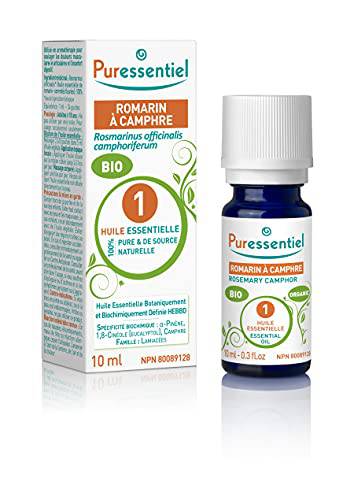 PURESSENTIEL - ROSEMARY CAMPHOR BIO ESSENTIAL OIL - 100% pure and natural - 10ml