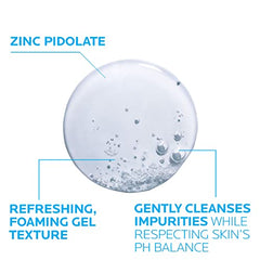 La Roche-Posay Gel Face Cleanser, Effaclar Purifying Foaming Gel Cleanser for Oily Skin and Sensitive Acne-Prone Skin, Alcohol-Free & Soap-Free, 200ml (Packaging may vary)