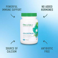 Organika Colostrum (Bovine)- Immune Support, Grass-Fed- 180caps