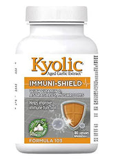 Kyolic- Formula 103 Immuni-Shield 180 Capsules - Vitamin C Ascorbic Acid, Astragalus Root Extract, Oregano Extract, Mushroom Blend Supplement & Kyolic Aged Garlic Extract Capsule-Immune System Support