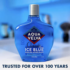 Aqua Velva After Shave, Classic Ice Blue, Soothes, Cools, and Refreshes Skin, 235 mL