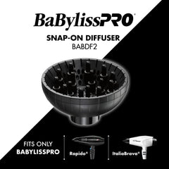 BaBylissPRO Snap On Diffuser for ItaliaBrava & Rapido Hairdryers