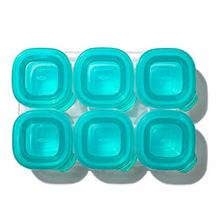 OXO Tot - 2oz Silicone Baby Blocks - Freezer Storage Containers - Teal