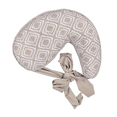 Boppy Anywhere Support Nursing Pillow, Latte Rattan with Stretch Belt that Stores Small, Breastfeeding and Bottle-feeding Support at Home and for Travel, Plus Sized to Petite, Machine Washable