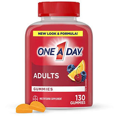 One A Day Adult Multivitamin Gummies - Daily Gummy Multivitamins For Men And Women With Vitamins A, B6, B12, C, D, E, Biotin and Zinc, Supports Immunity And Bone Health, Hair And Nails, 130 Gummies