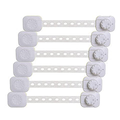 Dreambaby Twist 'N Lock Multipurpose Latch - Child Safety Locks - White - 6 Pack - Model L1435