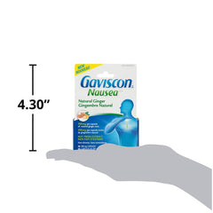 Gaviscon Anti Nausea Ginger Capsules - 25 Count - Tablets for Nausea Relief & Digestion Support, Natural Ginger - Free of Aluminum, Lactose and Gluten