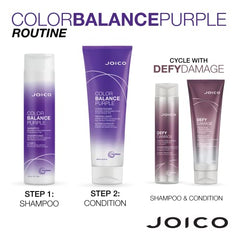 Joico Color Balance Purple Shampoo for Blonde, Protection for Colour Treated Damaged Hair, and Moisturizes with Keratin and Green Tea Extract