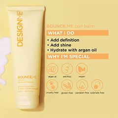 DESIGNME BOUNCE.ME Hair Curling Cream | Curl Enhancer with Argan Oil | Hair Curling Balm Sulfate-free, 250mL