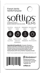 Softlips SLIMS French Vanilla Twin Pack Lip Balm with Vitamin E - Long Lasting, Moisturizing and Nourishing Lip Care for Smooth and Supple Lips - Perfect for Everyday Use and Gift Giving