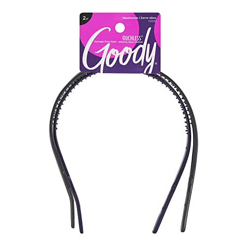 Goody Ouchless Flex Thin Pressure-Free Headband, 2 Count