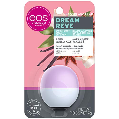 eos Dream Lip Balm Sphere, Warm Vanilla Milk, Long Lasting Hydration, 7g