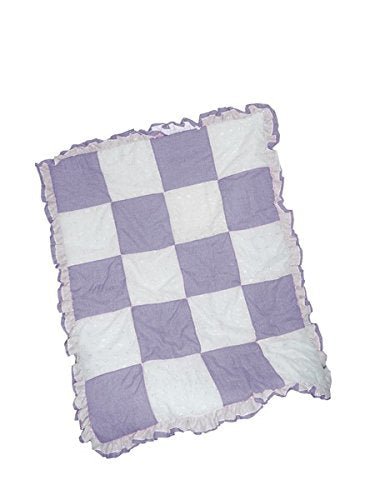 BabyDoll Gingham/Eyelet Patchwork Crib Comforter, Lavender