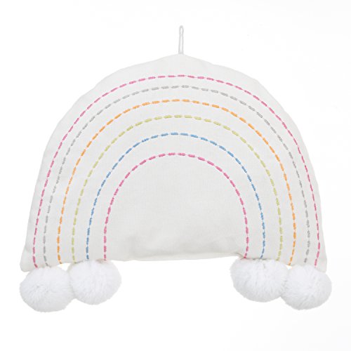 NoJo Rainbow Soft Shaped Cotton Canvas Wall Decor, Ivory/Blue/Pink/Red