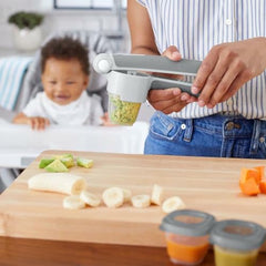 Skip Hop Baby Food Maker, Easy Prep Food Press Set, Grey