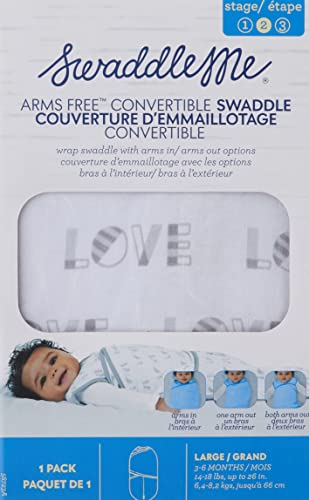 SwaddleMe Arms Free Convertible Wrap Love LG 1Pk, 0.34 Kg