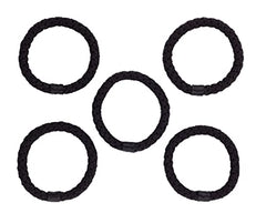 GOODY Volume Boost Ponytailers Elastics Hair Tie for Fine Hair - 5 Count, Black - Ouchless Pain-Free Hair Accessories for Women, Men, Boys, & Girls - Perfect for Long Lasting Braids, Ponytails & More