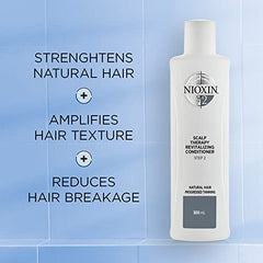 Nioxin System 2 Scalp Therapy Conditioner, For Natural Hair with Progressed Thinning, 10.1 fl oz