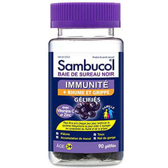 Sambucol Black Elderberry Immunity Gummies | Immune Support & Antioxidant | Quickly Relieves Cold & Flu Symptoms | Ideal for Families | Gluten Free | 90 Gummies