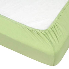 Kushies Baby Organic Jersey Crib Fitted Sheet, Green