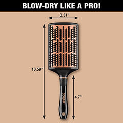 Conair Quick Blow-Dry Copper Collection, Curved Paddle Brush, Hair Brush, 1 count