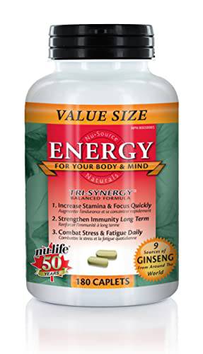 Nu-Life Energy Caplets, 180 Count Bottle