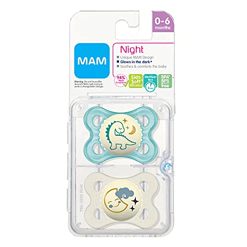 Night Pacifier 0-6 months (2 pack), Boy