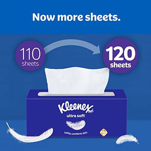 Kleenex Ultra Soft, Soft Facial Tissue, 4 Flat Boxes - Zecoya