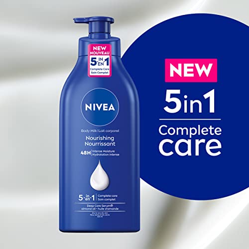 NIVEA Nourishing Body Milk | 48H Smoother Skin, 625ml (Packaging May Vary)