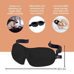 Bucky 40 Blinks No Pressure Solid Eye Mask for Sleep & Travel, Plum, One Size