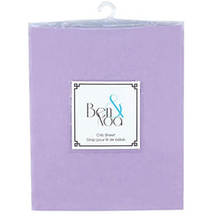 Ben & Noa Crib Sheet, 100% Breathable Jersey Cotton, Made in Canada, Lilac