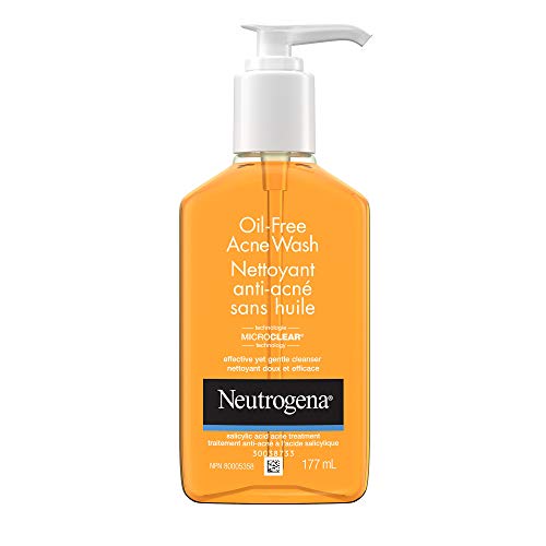 Neutrogena Oil-Free Acne Face Wash with Salicylic Acid, Non Comedogenic Facial Cleanser, 177 mL