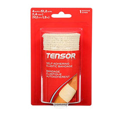 Tensor Self-Adhering Elastic Bandage Wrap, 4-Inch, Beige