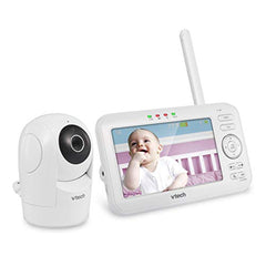 VTech VM5262 5" Digital Video Baby Monitor with Pan & Tilt Camera, White, One Size