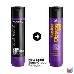 Matrix Antioxidant Conditioner, Color Obsessed Enhances Hair Color & Prevents Fading, For Color Treated Hair, Sulfate-Free, Salon Conditioner, 300ml (Packaging May Vary)