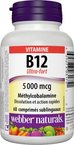 Vitamin B12 Extra Strength 5000 mcg Methylcobalamin Sublingual Tablets