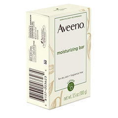 Aveeno Moisturizing Bar Soap with Colloidal Oatmeal for Dry Skin, Unscented (Packaging May Vary)