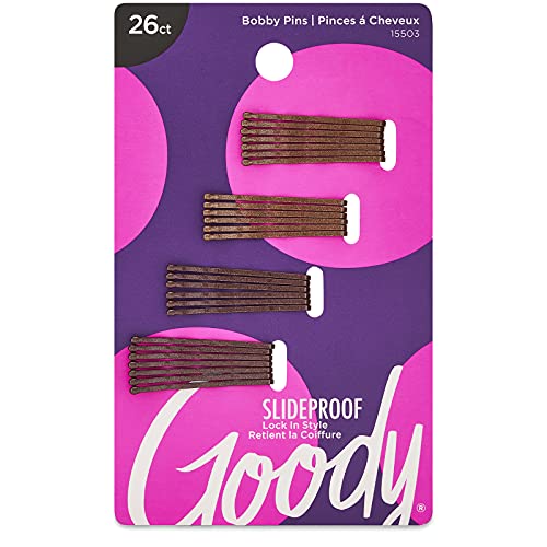 Goody Women's Bobby Pin Metallic, Brown, Small, 26 Count