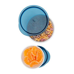 OXO Tot Small/Large Bowl Set With Snap On Lids, Navy