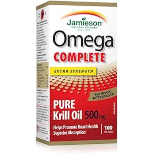 Jamieson Omega Complete Pure Krill Oil 500 mg Extra Strength - 100 Softgels