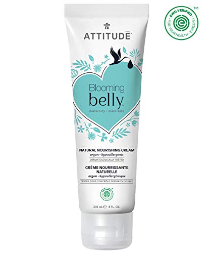 ATTITUDE Pregnancy Body Cream, EWG Verified, Dermatologically Tested, Vegan and Cruelty-free Maternity Products, Argan, 240 mL