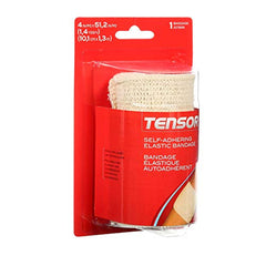 Tensor Self-Adhering Elastic Bandage Wrap, 4-Inch, Beige