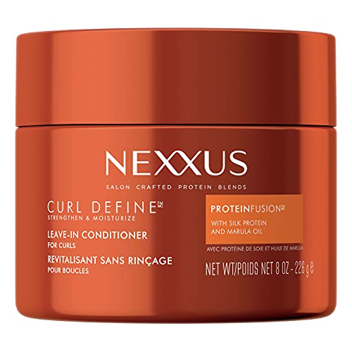 Nexxus Curl Define Leave-in Conditioner for curly hair ProteinFusion blend with Silk Protein and Marula Oil curl conditioner for moisturizing curls 226 g