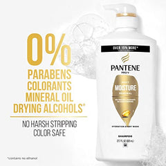 Pantene Shampoo Twin Pack With Hair Treament, Daily Moisture Renewal For Dry Hair, Safe For Color-Treated Hair (1,655 mL Total)