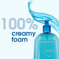 Bioderma - Atoderm - Shower Gel - Moisturizing Body and Face Wash - for Family with Normal to Dry Sensitive Skin - 33.4 fl.oz.