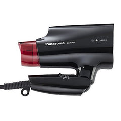 Panasonic Compact Travel Hair Dryer With Nanoe Technology and Quick-Dry Nozzle - Ehna27k, Black & Pink Travel Size, 550 Grams